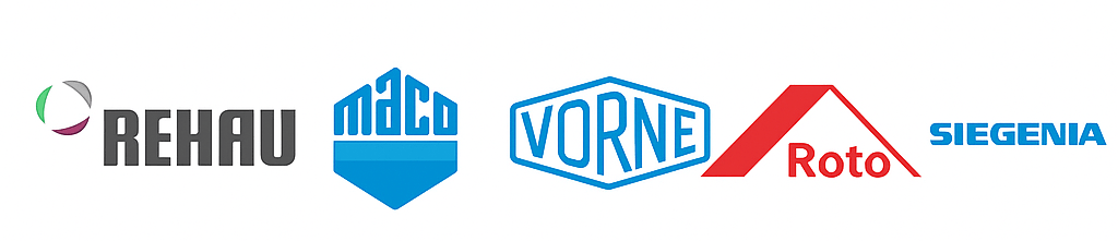 Rehau, Maco, Vorne, Roto, Siegenia